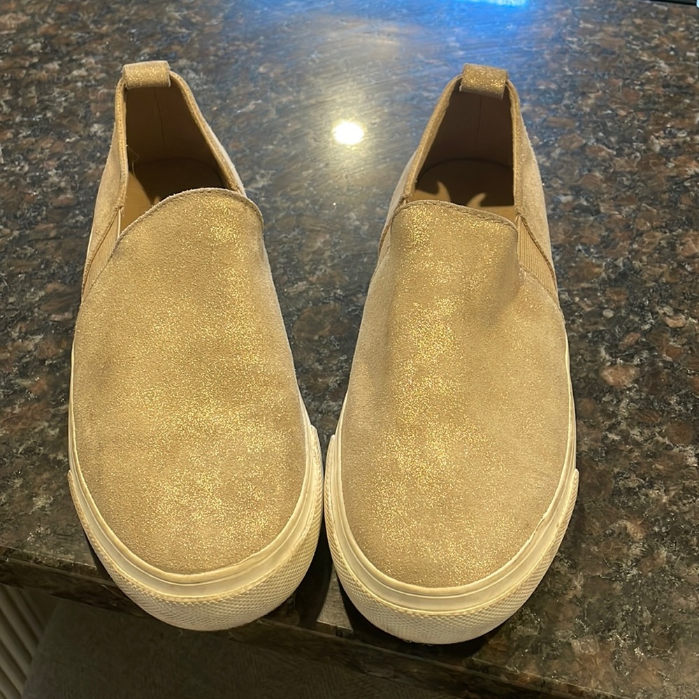 GAP slip ons. Sparkly gold color